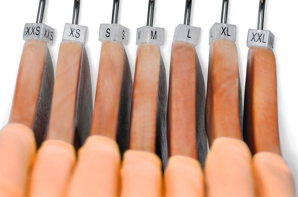 wooden hangers with indexes sizes