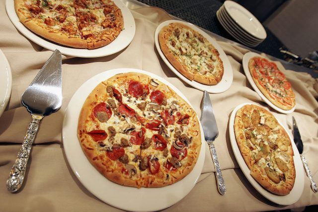 Pizza on a table Pizza on a table