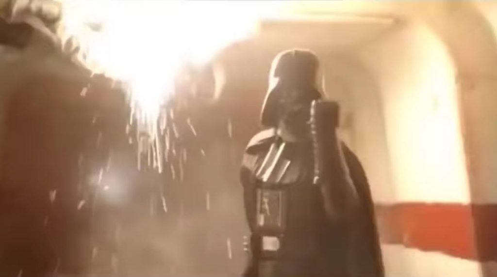 Darth Vader at the end of Rogue One