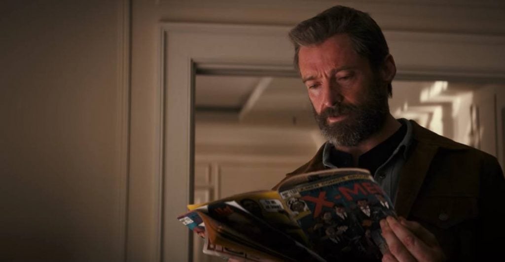 Logan reads an X-Men comic book
