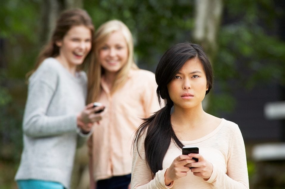 Teenage girl being bullied