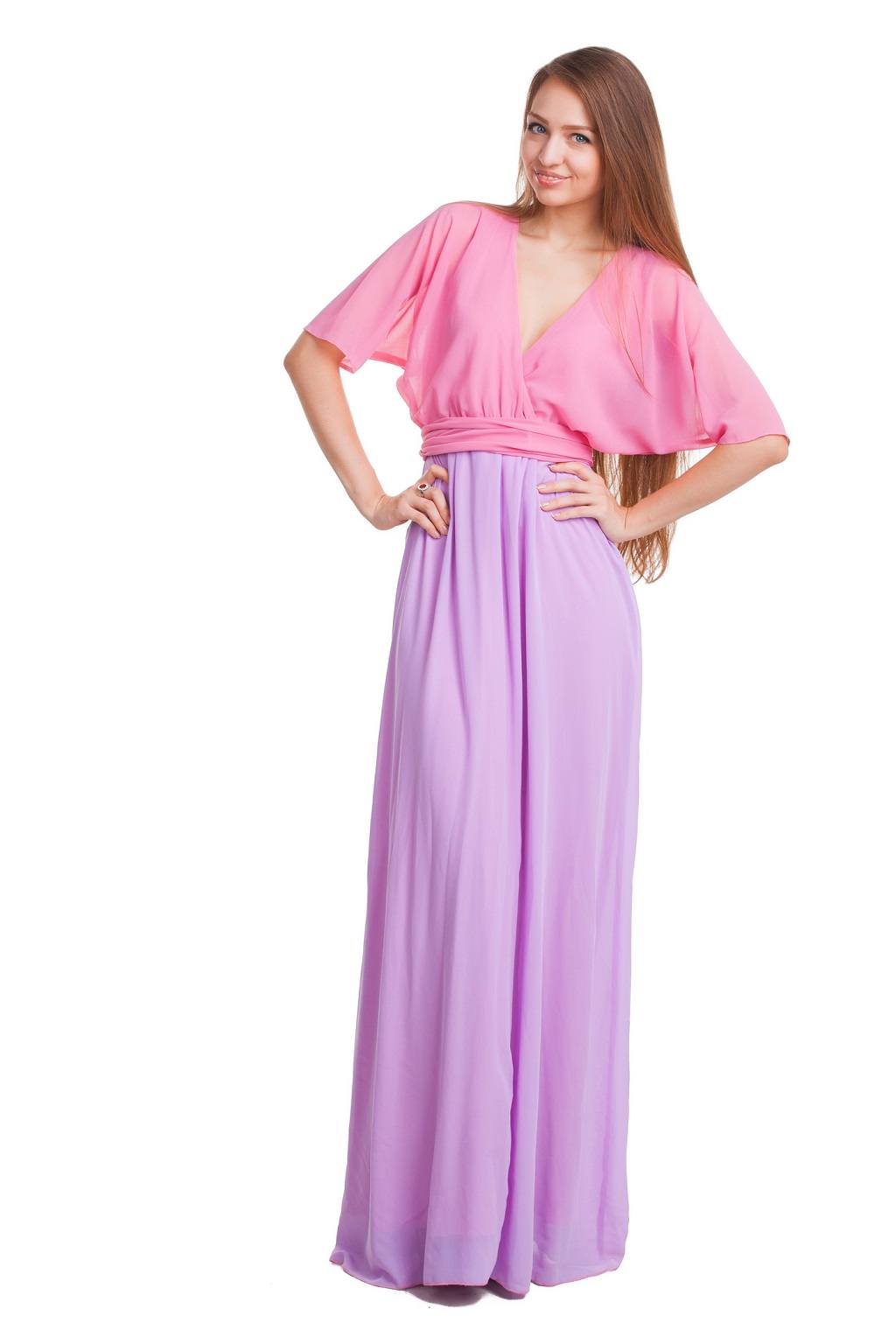 woman posing in long dress