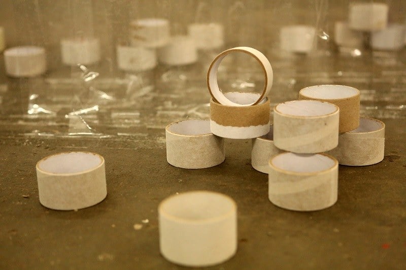 Used rolls of tape