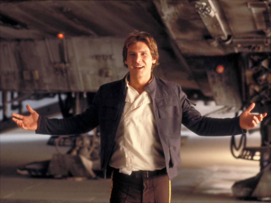Harrison Ford as Han Solo in A New Hope