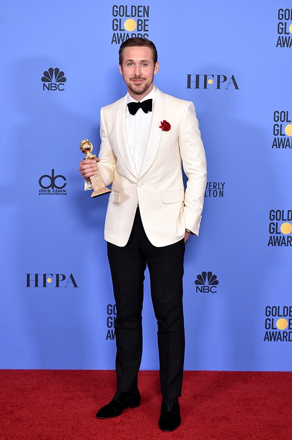 Ryan Gosling in white and black