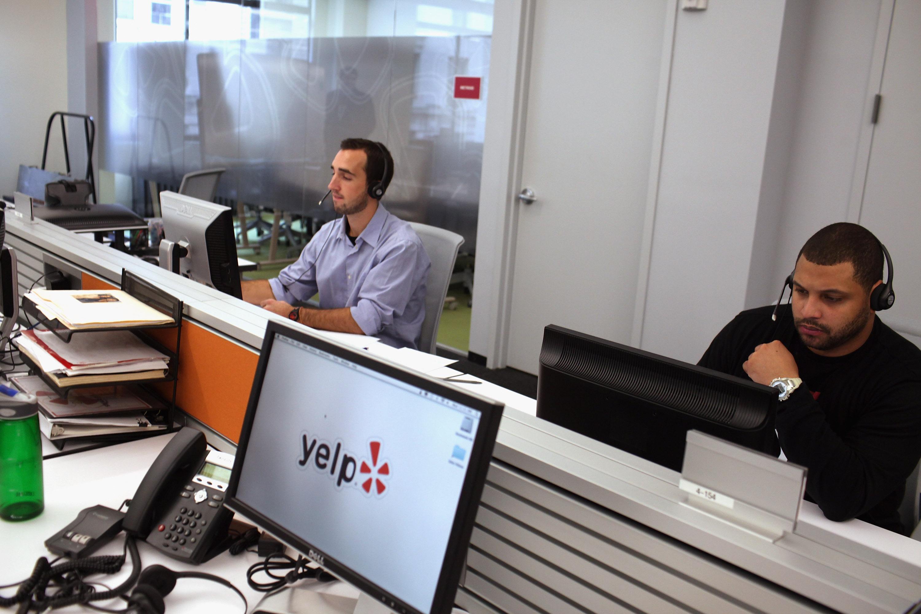 Employees of the online review site Yelp