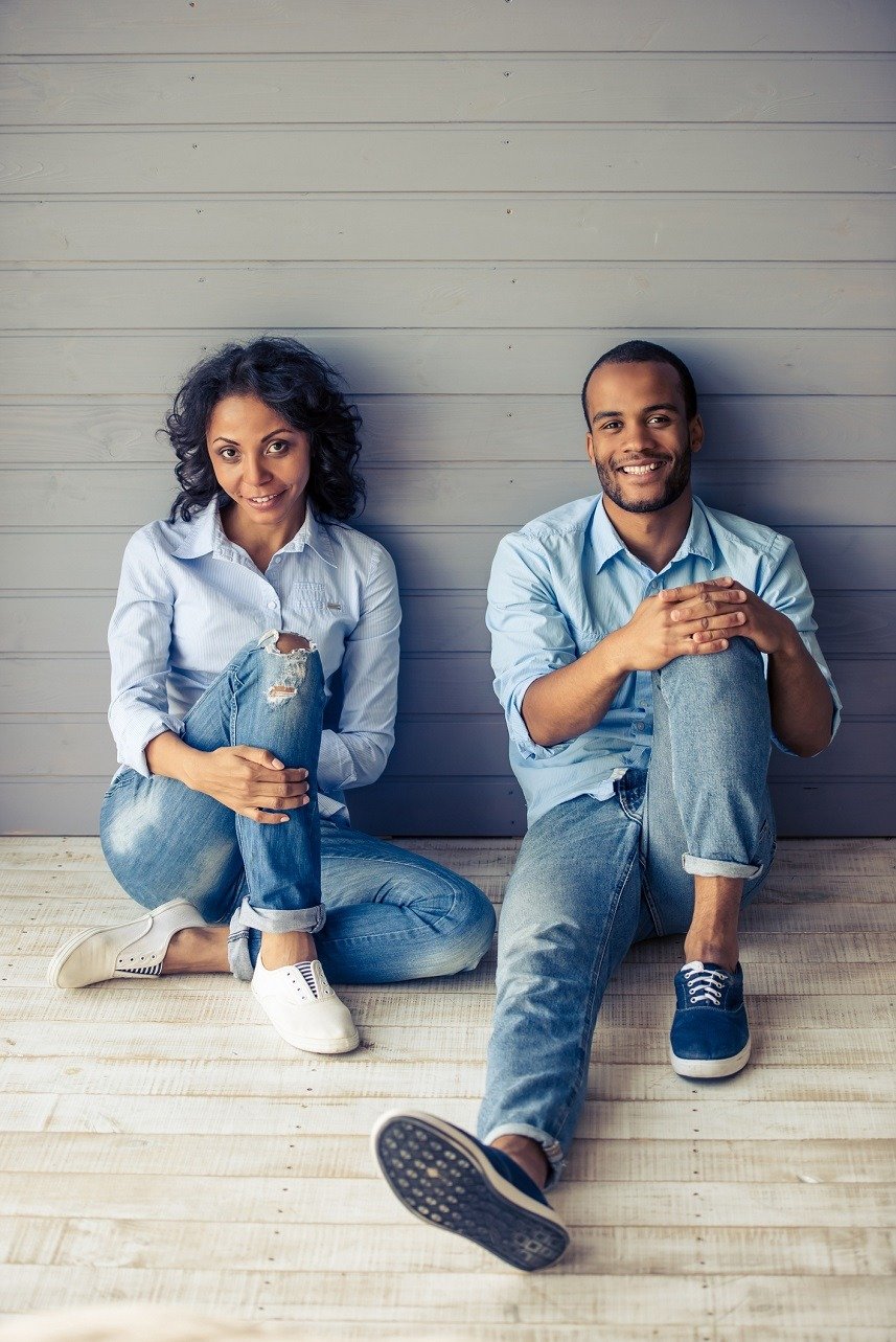 young Afro American couple