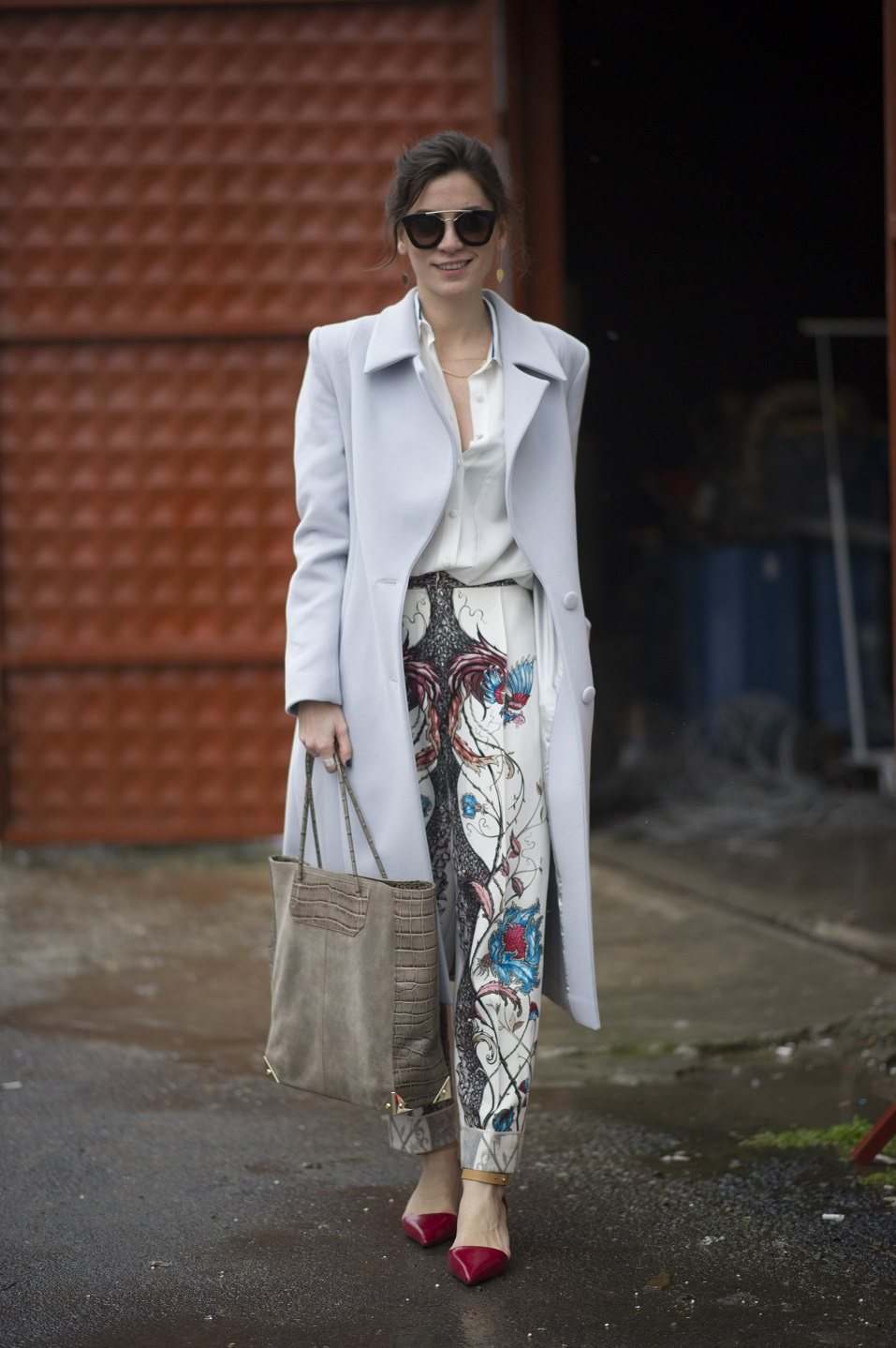 Billur Saatci is seen wearing coat from Nihan Peker shirt