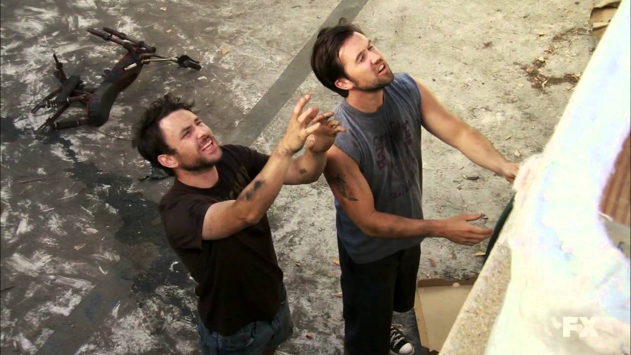 Mac and Charlie from "It's Always Sunny in Philadelphia" struggle to overcome issues related to income inequality and social status