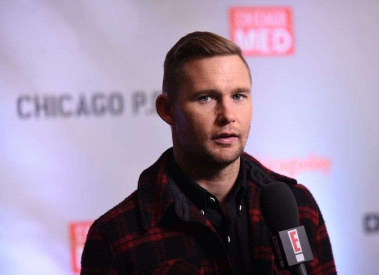 Actor Brian Geraghty is interviewed as he attends a press junket for NBC's 'Chicago Fire