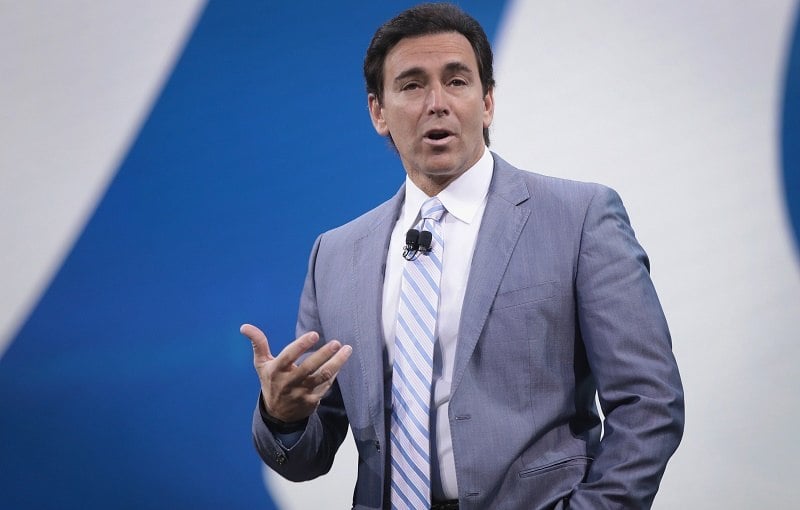 Mark Fields, President and CEO of Ford, speaks at the North American International Auto Show on January 9, 2017 in Detroit, Michigan