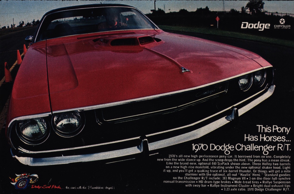 1970 Dodge Challenger R/T advertisement