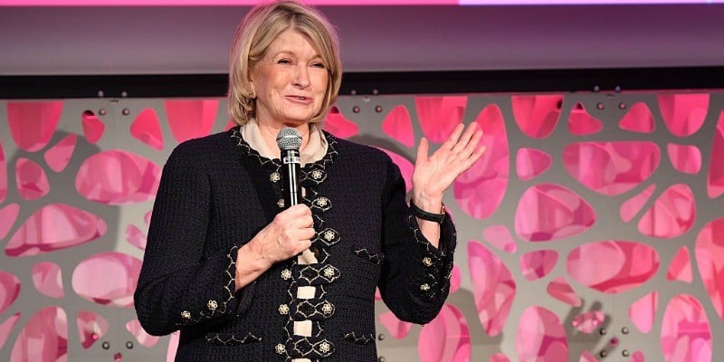 Martha Stewart is talking on stage.