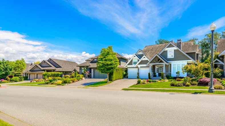Houses in a suburb