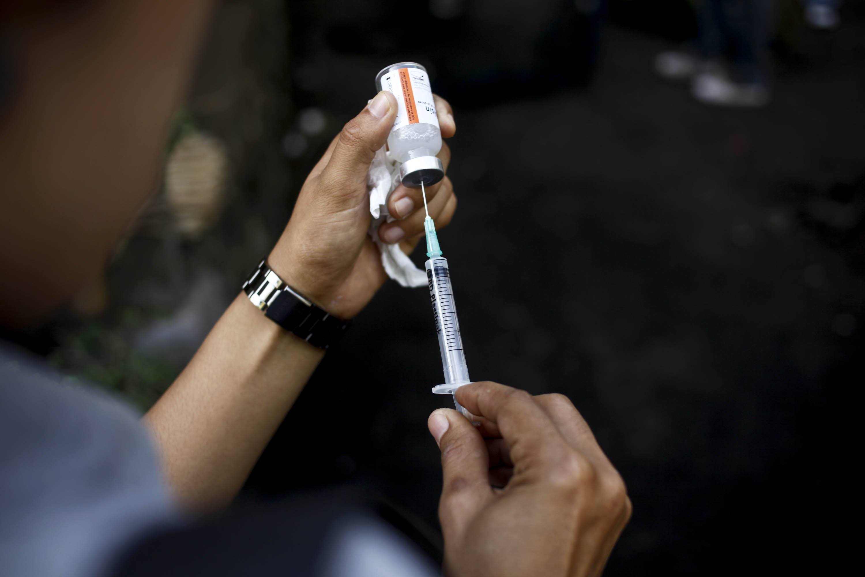 A rabies vaccine prepared for use