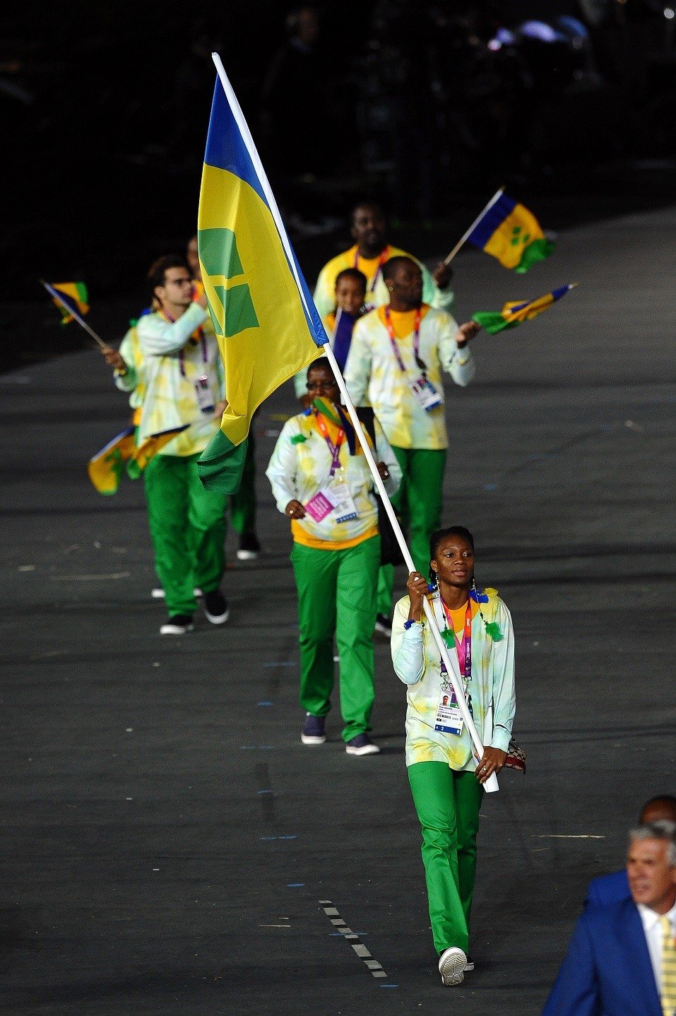 Kineke Alexander of the Saint Vincent and the Grenadines Olympic athletics team