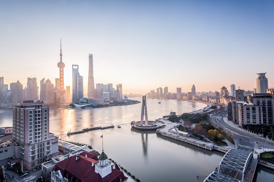 Shanghai pudong sunrise