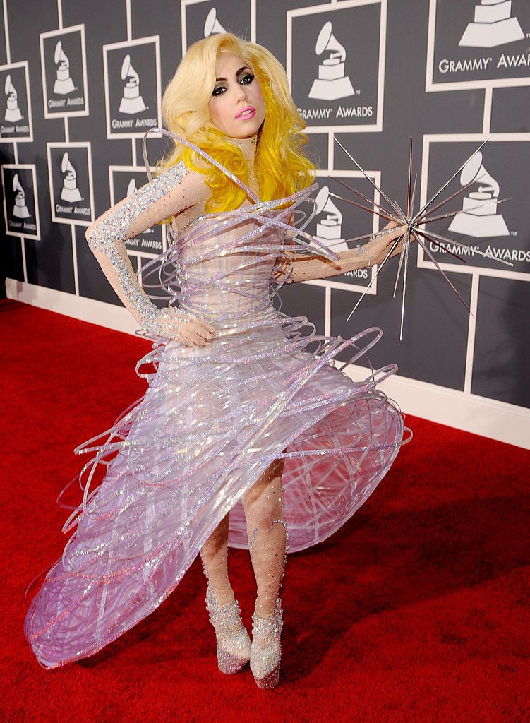 Singer Lady Gaga arrives at the 52nd Annual GRAMMY Awards