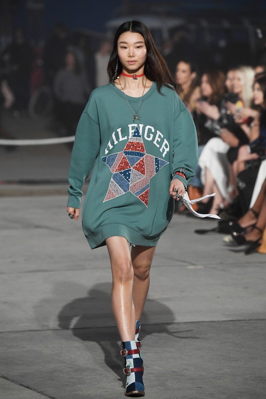 A model walks the runway at the TommyLand Tommy Hilfiger Spring 2017 Fashion Show