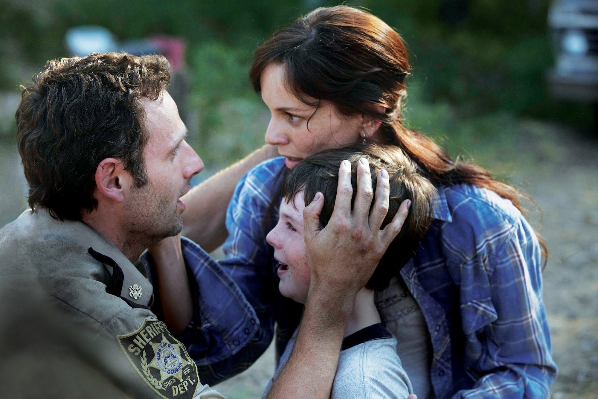 Rick, Carl, and Lori on The Walking Dead