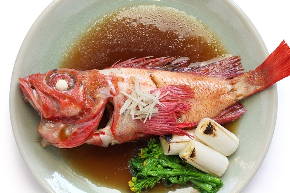 simmered kinki rockfish with sweetened soy sauce