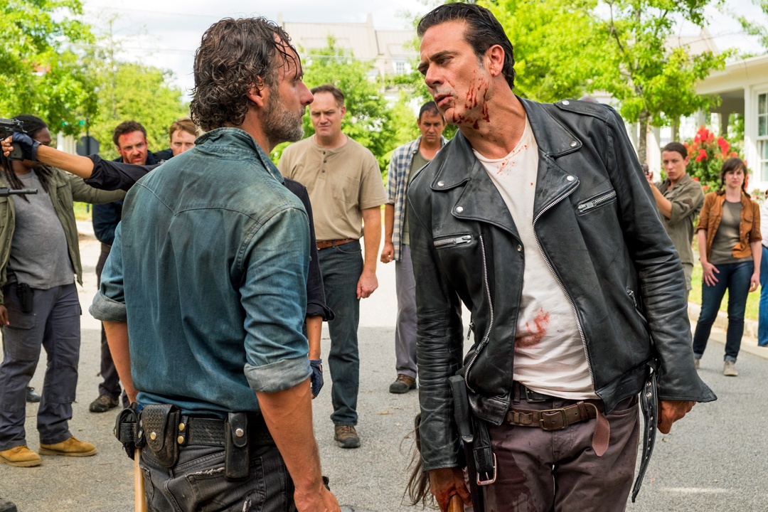 Rick and Negan on The Walking Dead