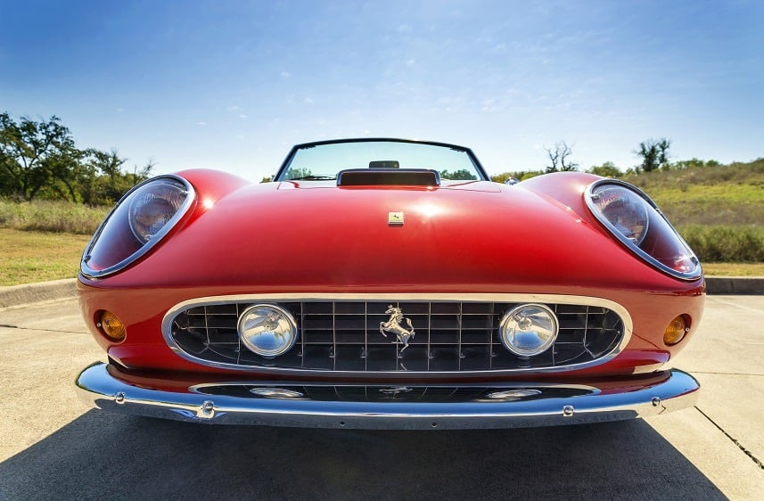 A red 1962 Ferrari 250 GT California Spyder