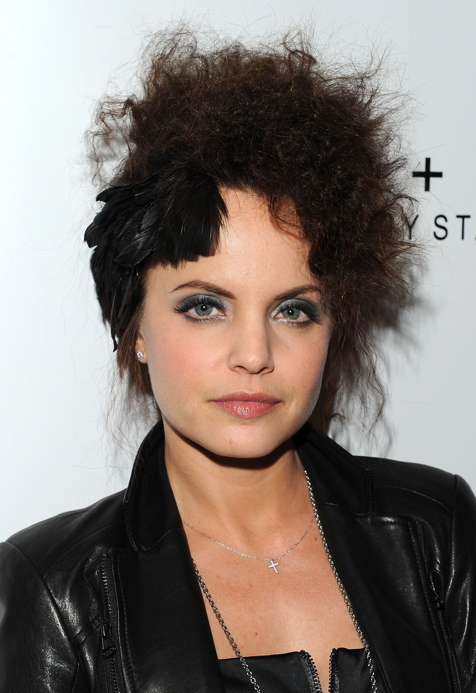 Actress Mena Suvari at the alice + olivia Fashion Week presentation