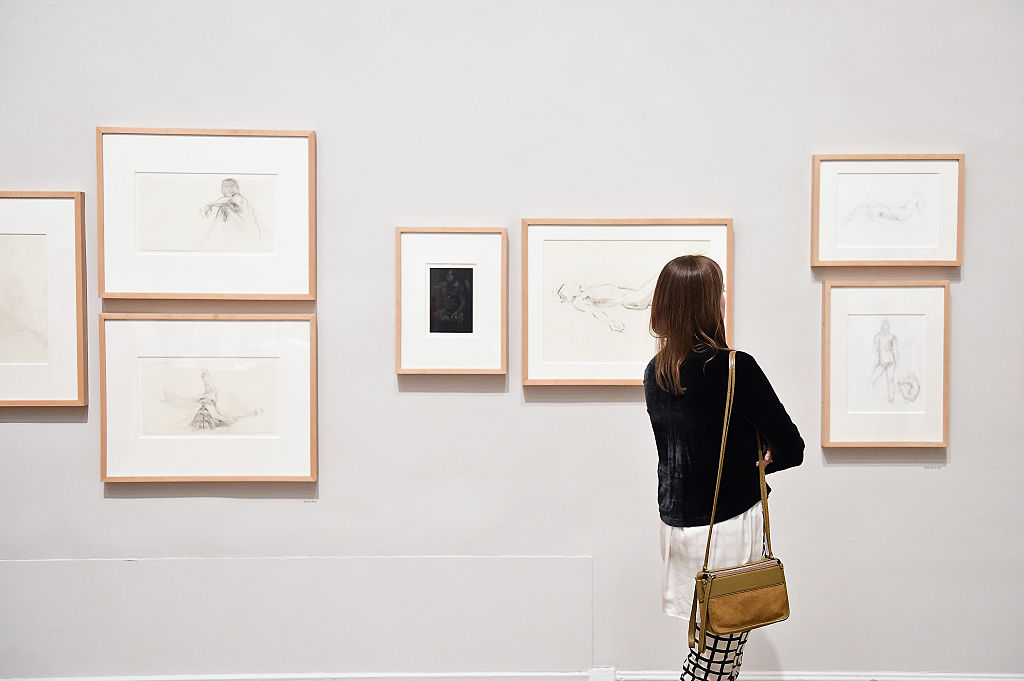 A guest attends as Brooklyn Museum