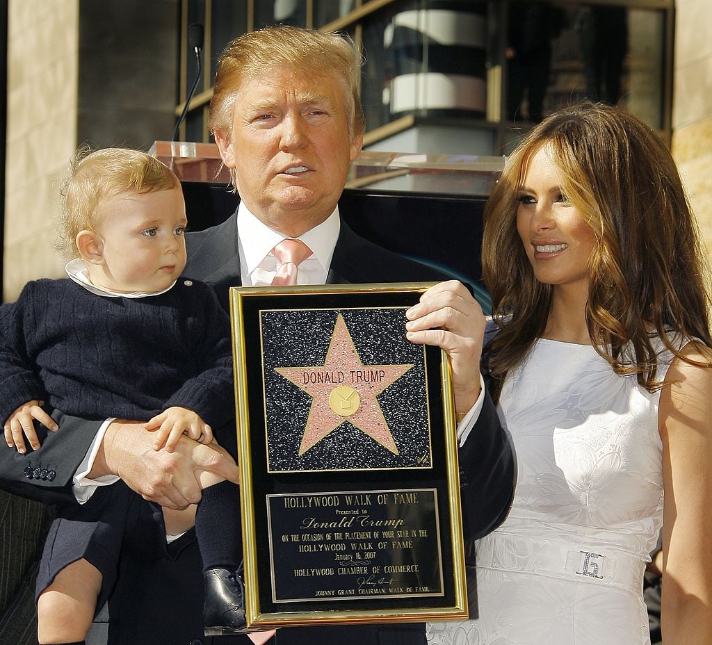 Donald Trump, wife Melania and son Baron