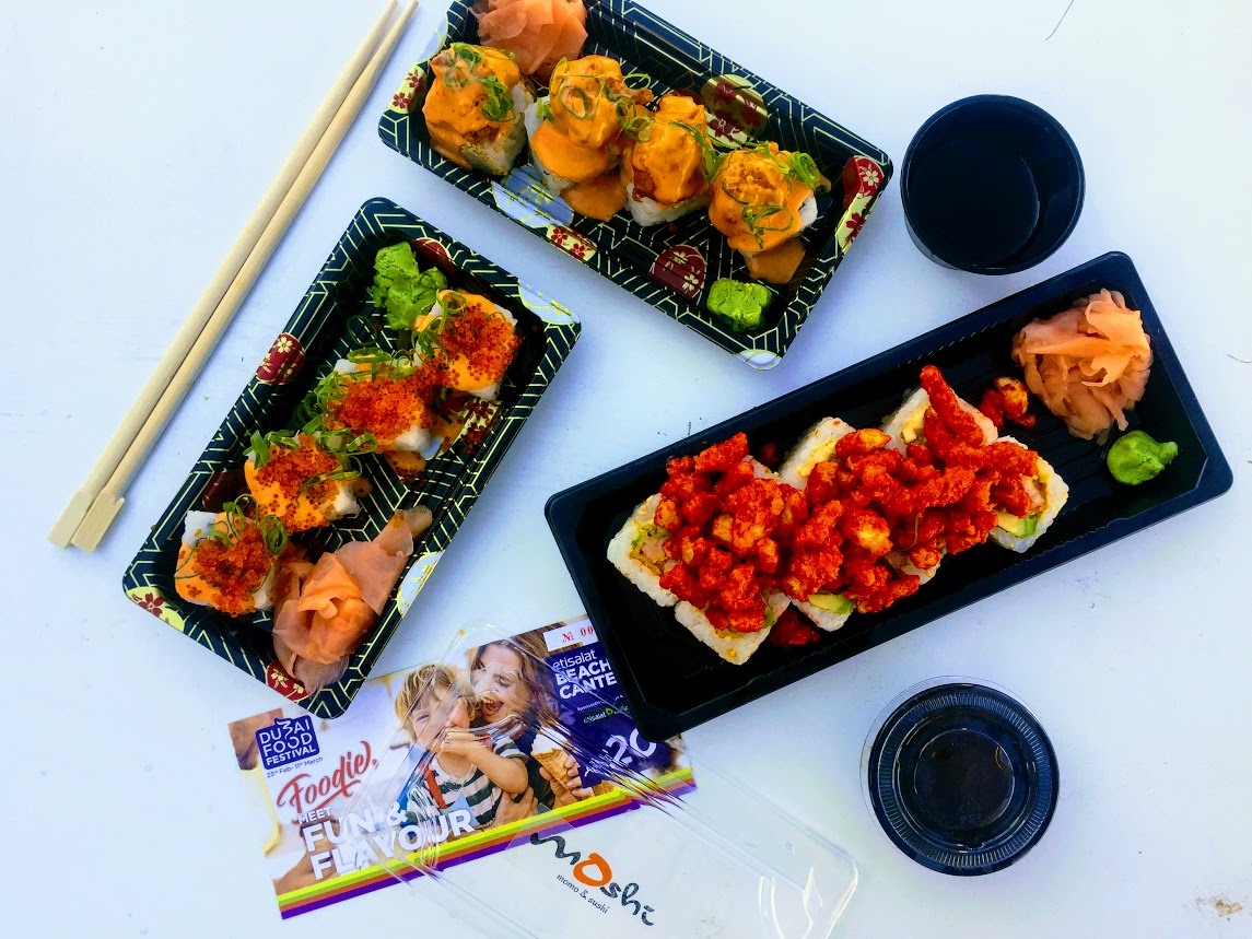 sushi with Cheetos on top