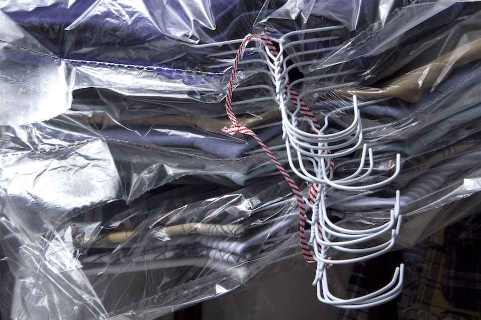 clothes on hangers