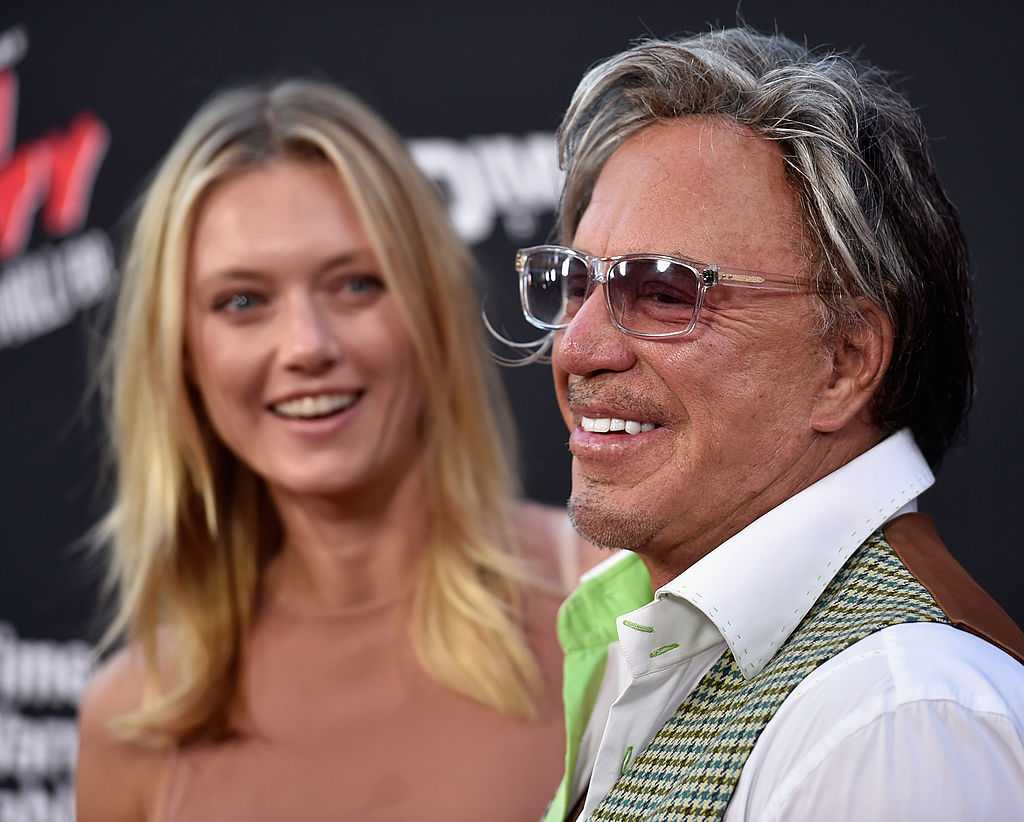 Mickey Rourke on the red carpet