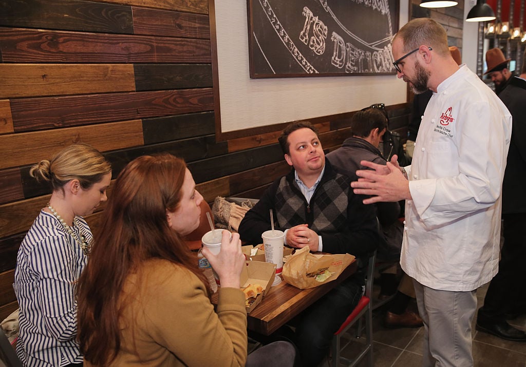 Arby's Corporate Executive greets guests