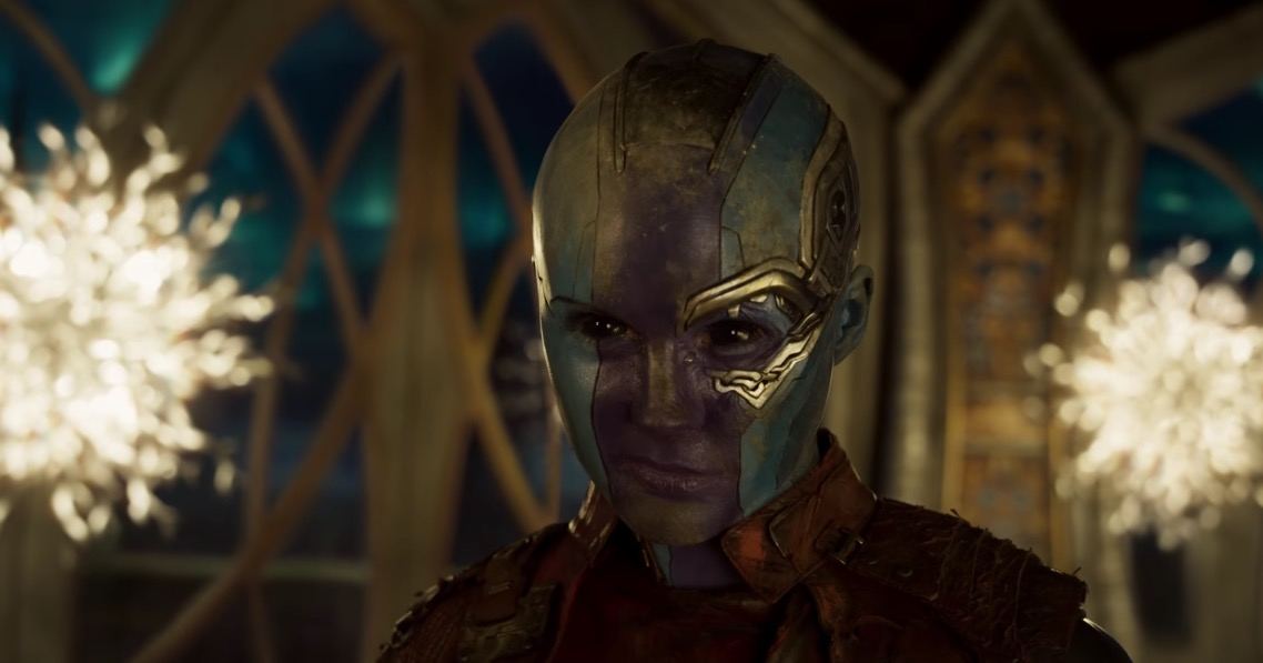 Karen Gillan as Nebula in Guardians of the Galaxy Vol. 2