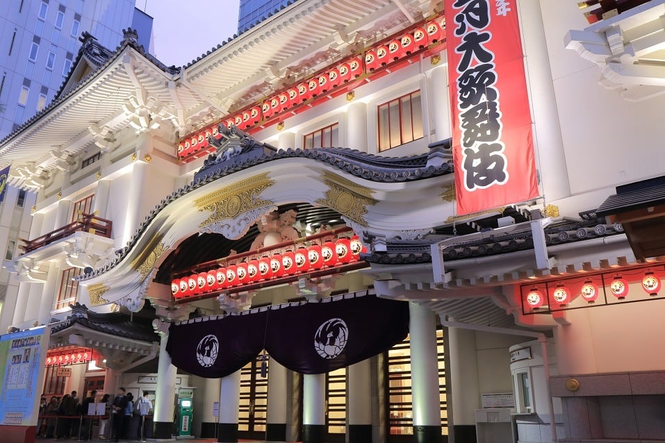 You'll find both history and drama at the Kabukiza Theatre in Tokyo, Japan