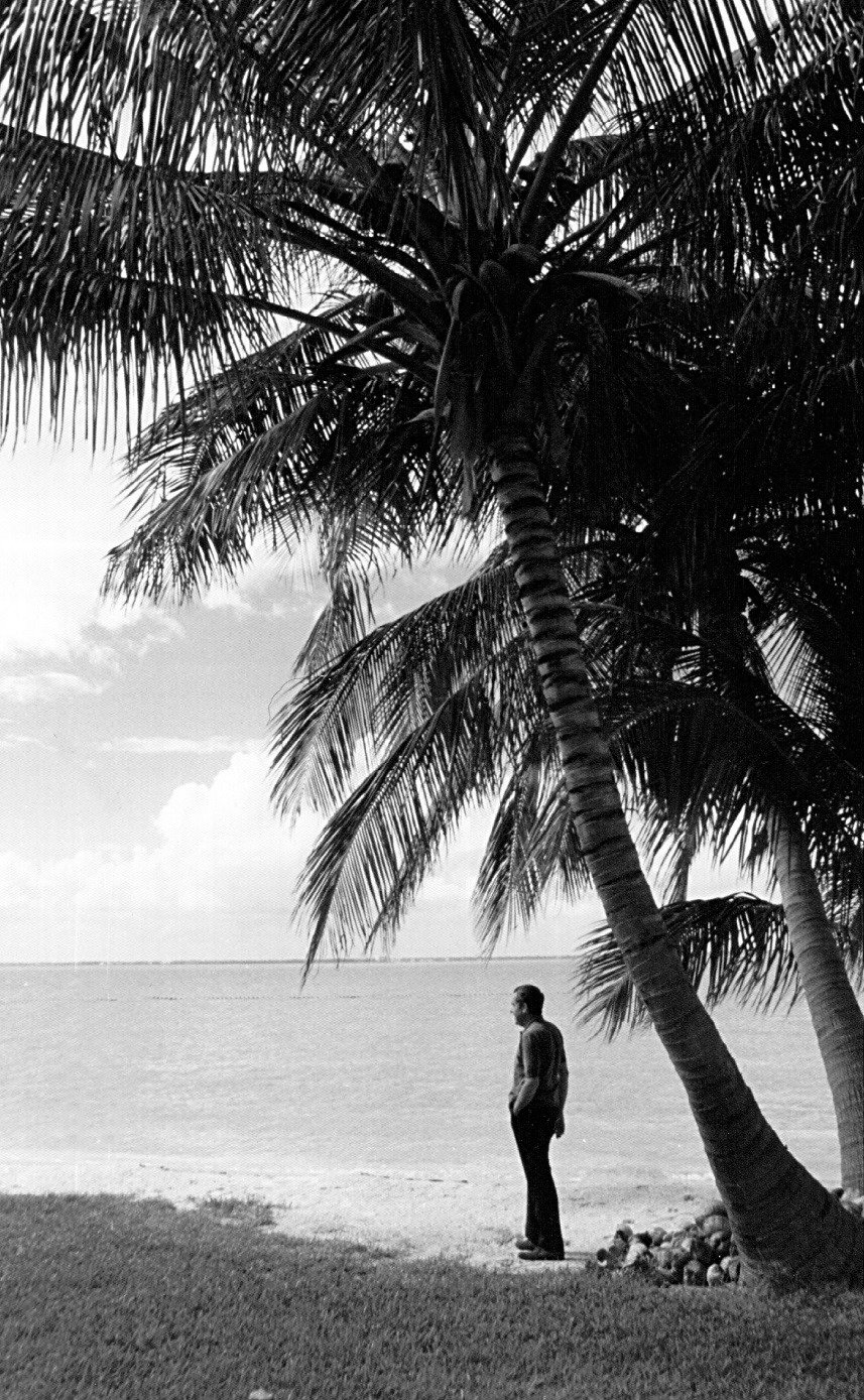 President Richard Nixon on a beach in Key Biscayne, FL