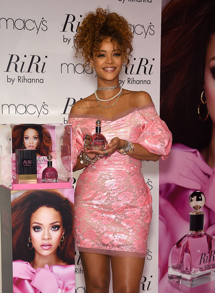 Rihanna attends the RiRi by Rihanna fragrance