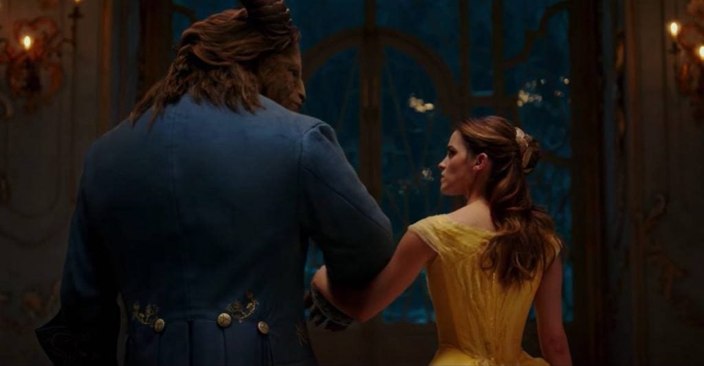 Belle and the Beast in the new Disney remake Belle and the Beast in the new Disney remake