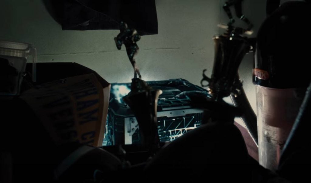 The Mother Box, stashed behind other various items