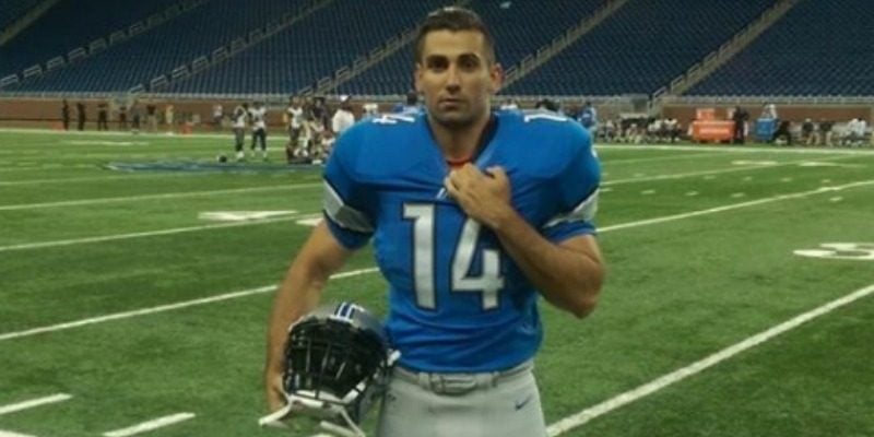 Alex Bordyukov in a football uniform.