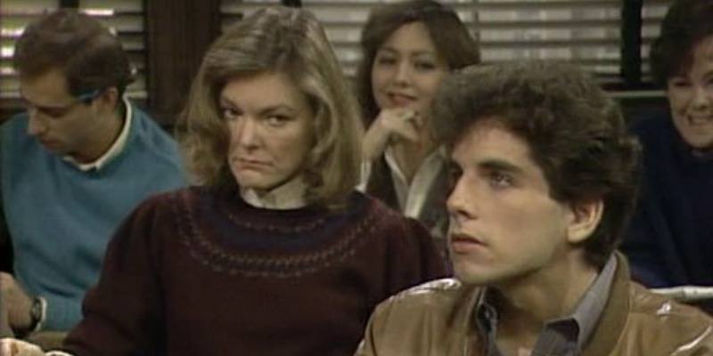 Young Ben Stiller is in a classroom with other students in Kate & Allie.