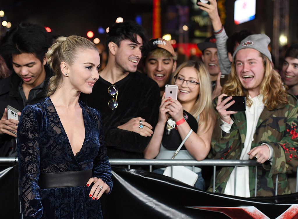 Julianne Hough wearing a sheer dress