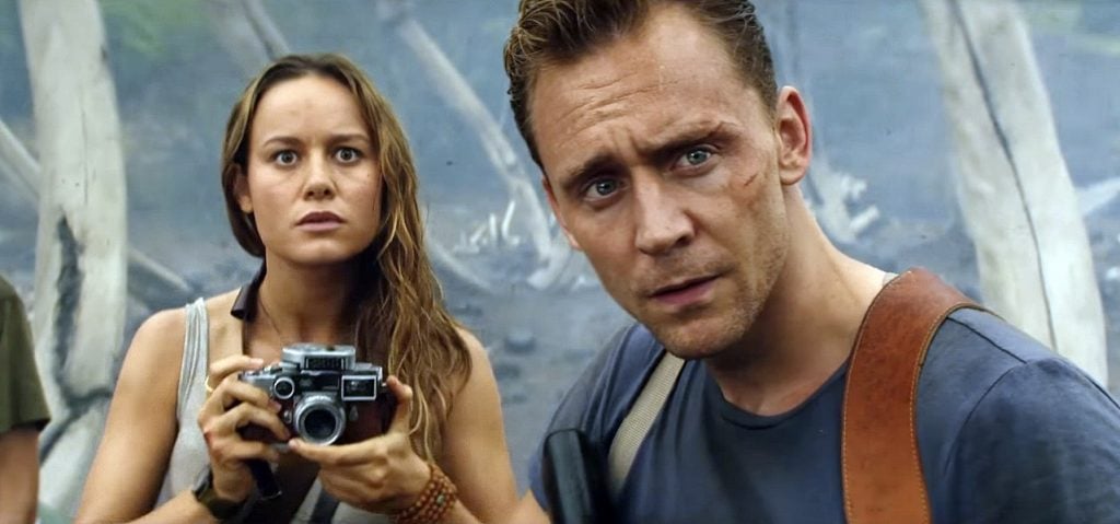 Brie Larson and Tom Hiddleston in Kong: Skull Island