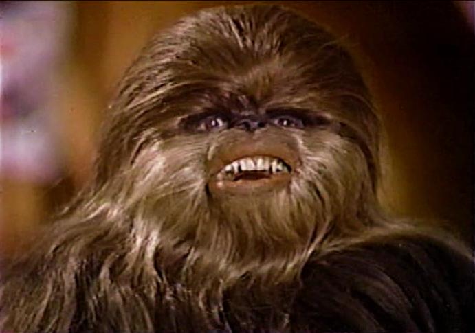 Chewie's son, Lumpy, in the Star Wars Christmas Special