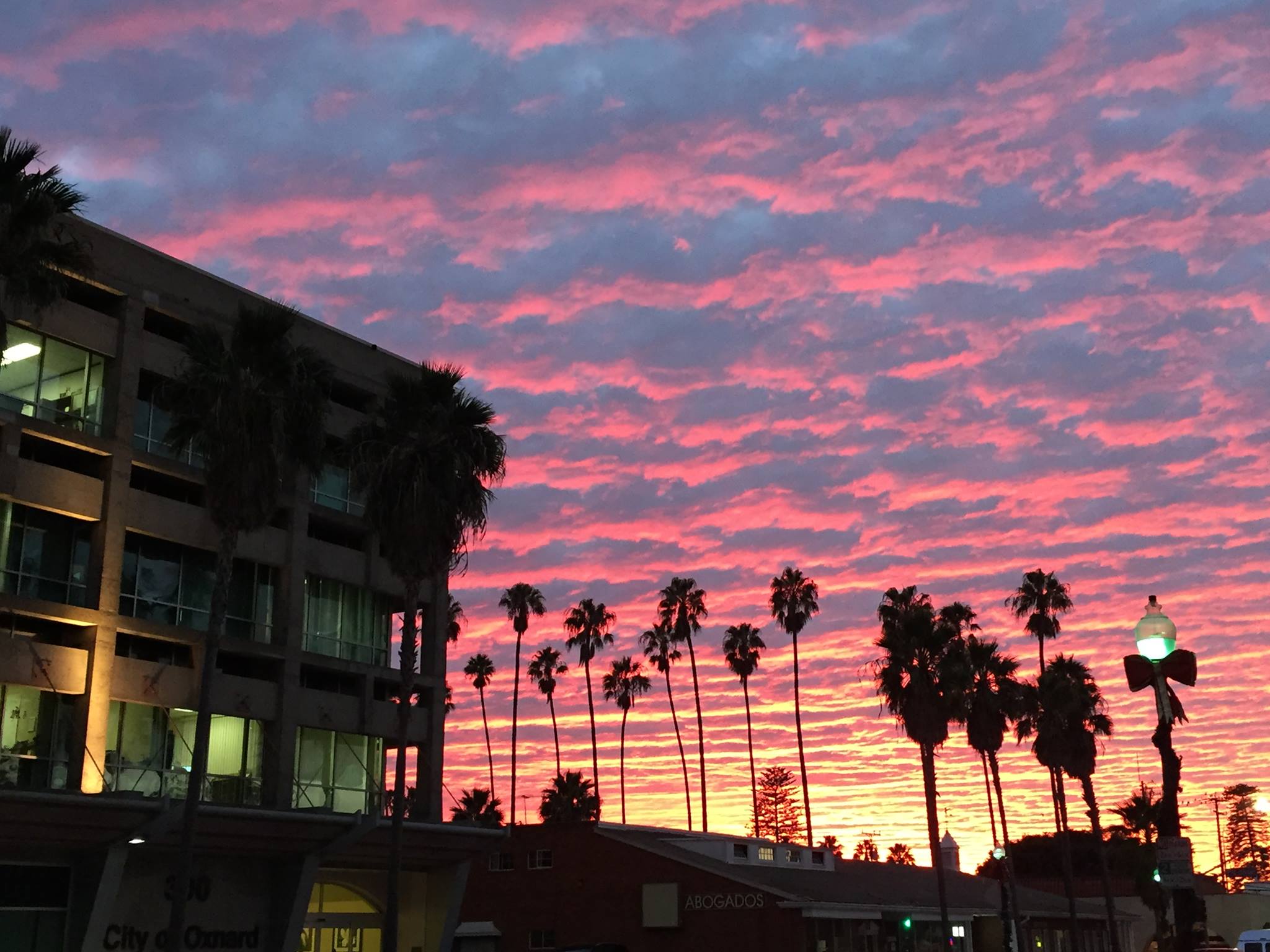 A sunset over Oxnard