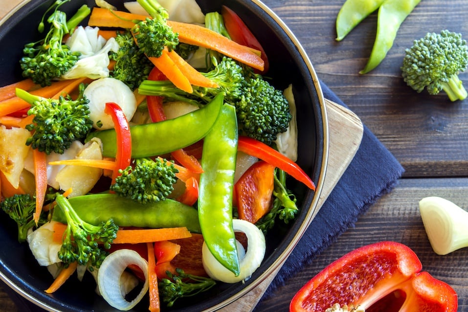 Healthy stir fried vegetables