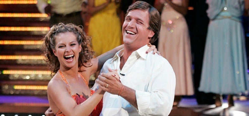 Tucker Carlson and Elana Grinenko dancing on Dancing With the Stars.
