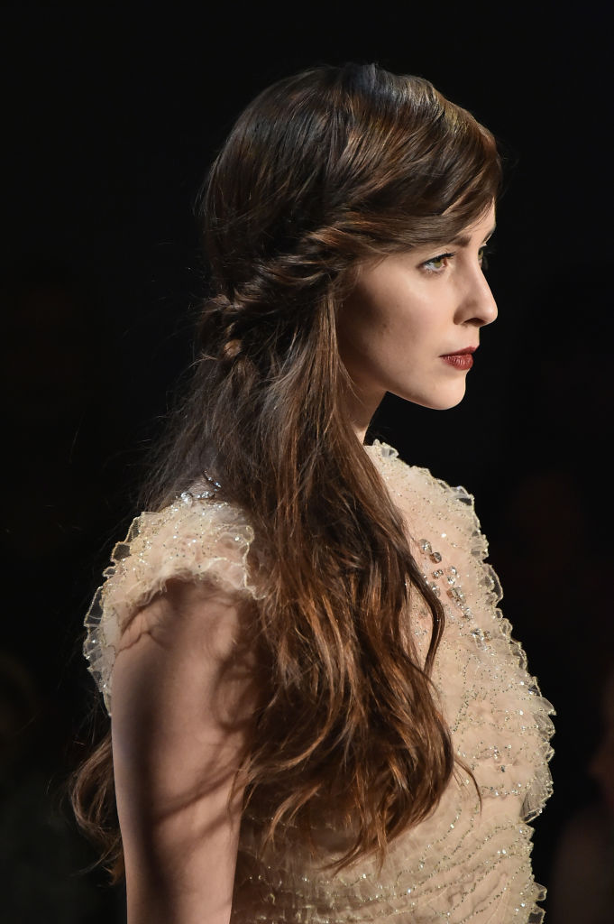 A model walks the runway