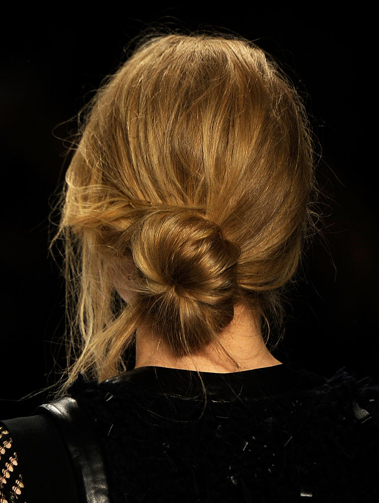 A model walks the runway at the Rebecca Minkoff Fall 2012 fashion show